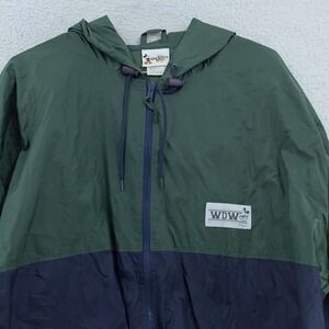 Vtg Walt Disney World Jacket Mens OVERSIZED XL Hooded Nylon Windbreaker 90s